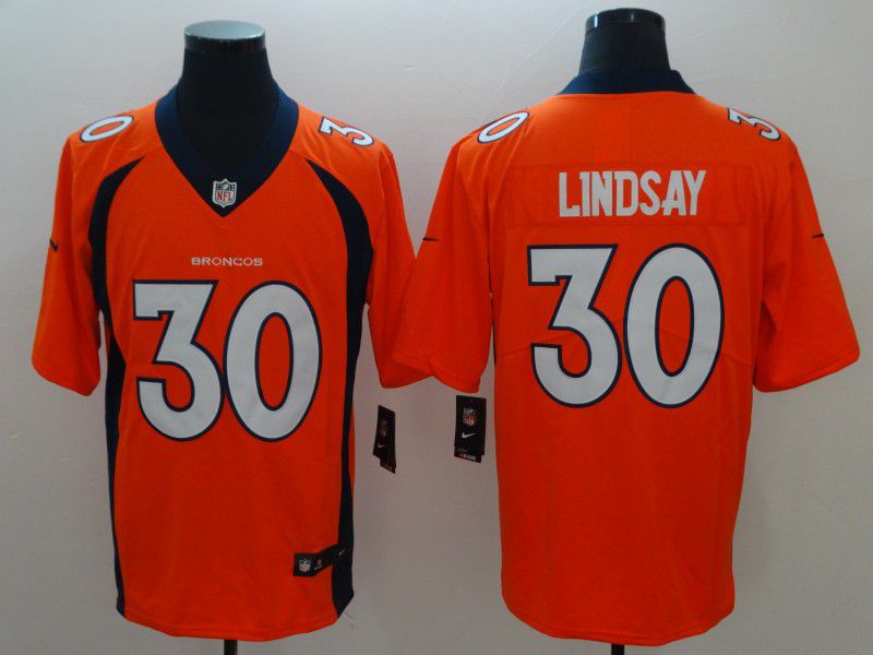 Men Denver Broncos #30 Lindsay Orange Nike Vapor Untouchable Limited Playe NFL Jerseys